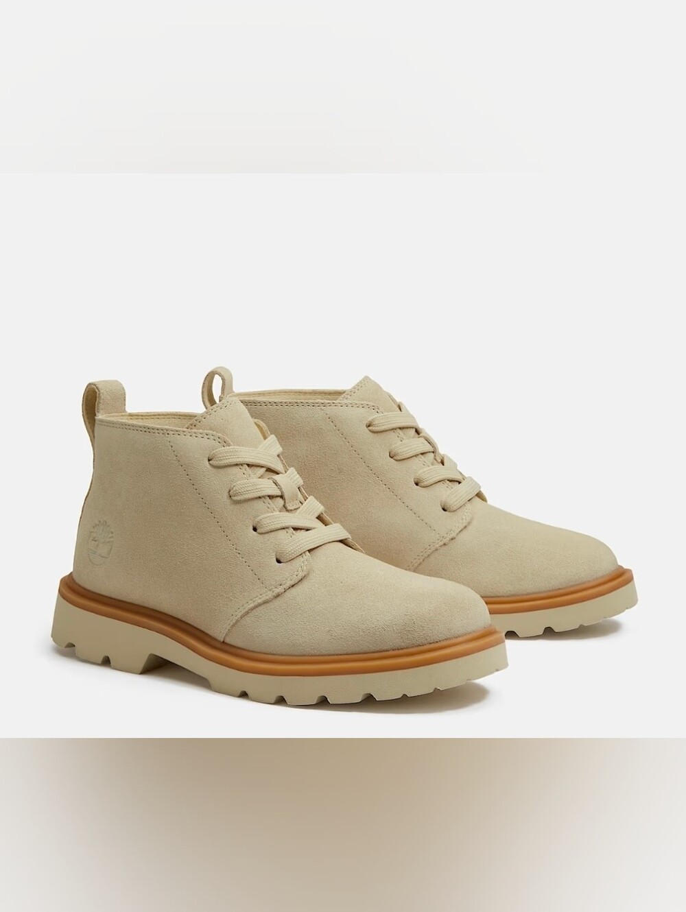 Timberland Women Sizes 6-10 Rowan Way Mid Lace Up Chukka Boots Light Beige Suede